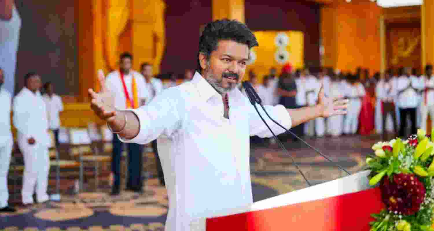 Actor-politician Vijay’s TVK stirs controversy with AI-generated video of former CM CN Annadurai ahead of the 2026 Tamil Nadu election. Actor-politician Vijay’s TVK stirs controversy with AI-generated video of former CM CN Annadurai ahead of the 2026 Tamil Nadu election.
