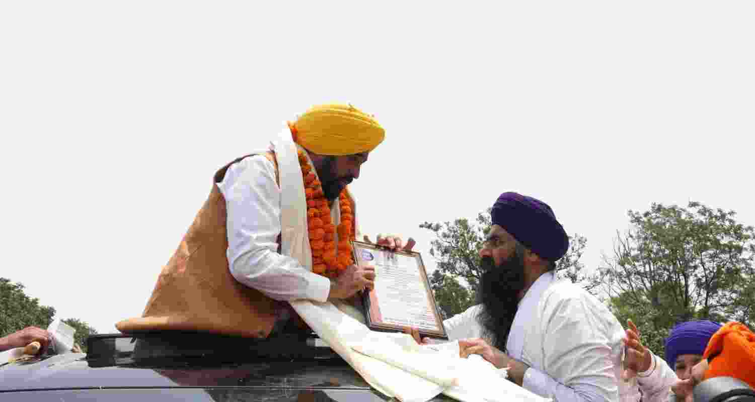 Chief Minister Bhagwant Mann during his ongoing Shukrana Yatra in Punjab. Chief Minister Bhagwant Mann during his ongoing Shukrana Yatra in Punjab.