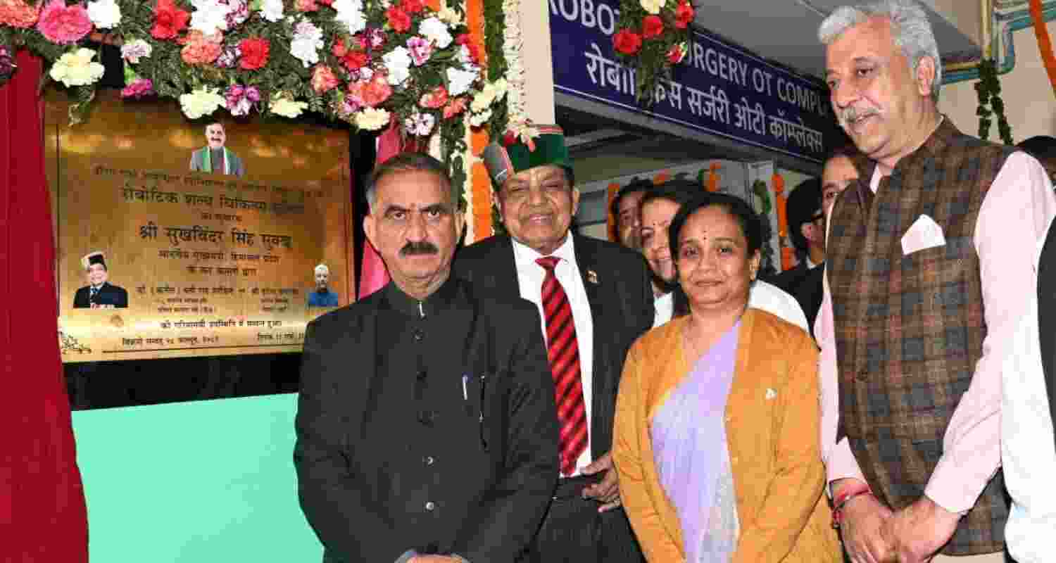 Chief Minister Sukhvinder Singh Sukhu inaugurates the robotic surgery facility at IGMC in Shimla on Wednesday. Chief Minister Sukhvinder Singh Sukhu inaugurates the robotic surgery facility at IGMC in Shimla on Wednesday.