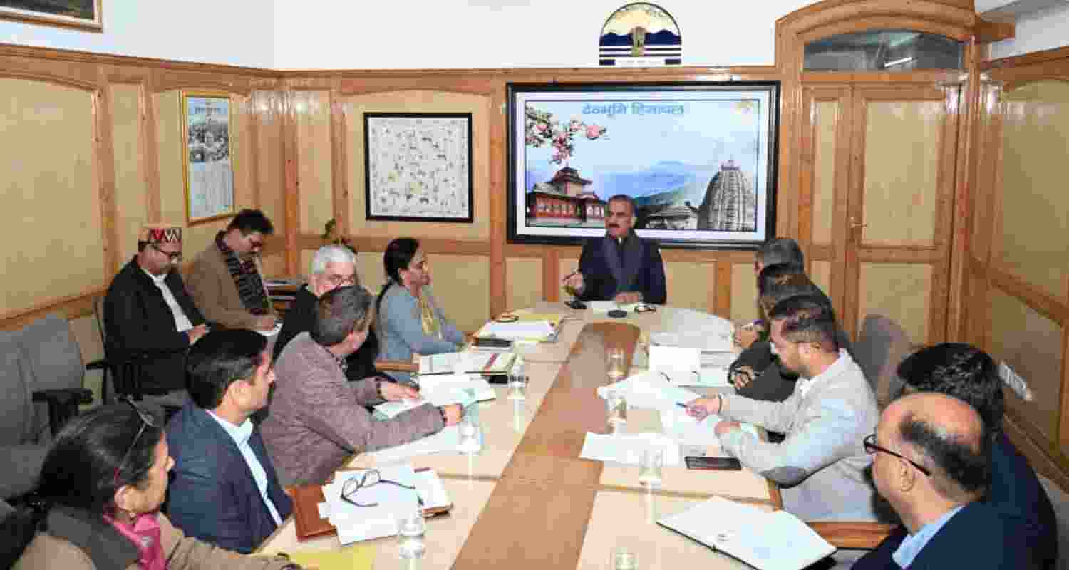 Chief Minister Thakur Sukhvinder Singh Sukhu during a review meeting of the Health Department. Chief Minister Thakur Sukhvinder Singh Sukhu during a review meeting of the Health Department.
