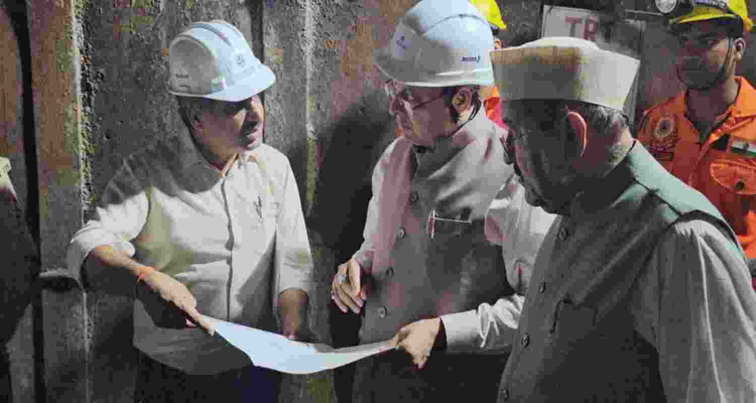 CM Dhami at the site of accident CM Dhami at the site of accident