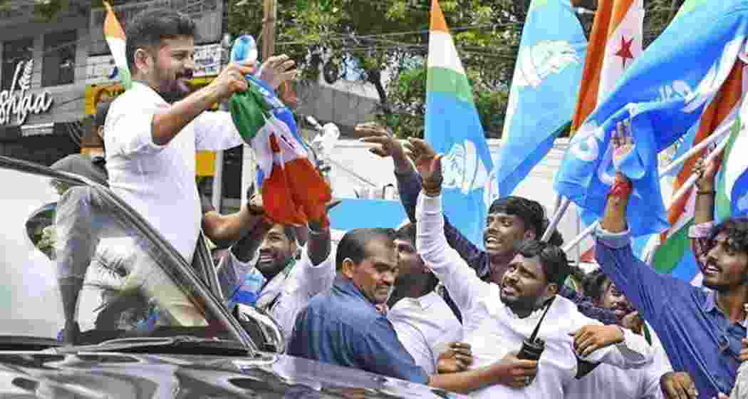 Chief Minister A. Revanth Reddy during an election campaign. Chief Minister A. Revanth Reddy during an election campaign.
