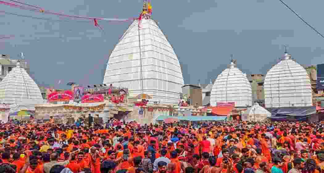 Shravani Mela in progress as pilgrims throng Baba Baidyanath Dham. Shravani Mela in progress as pilgrims throng Baba Baidyanath Dham.