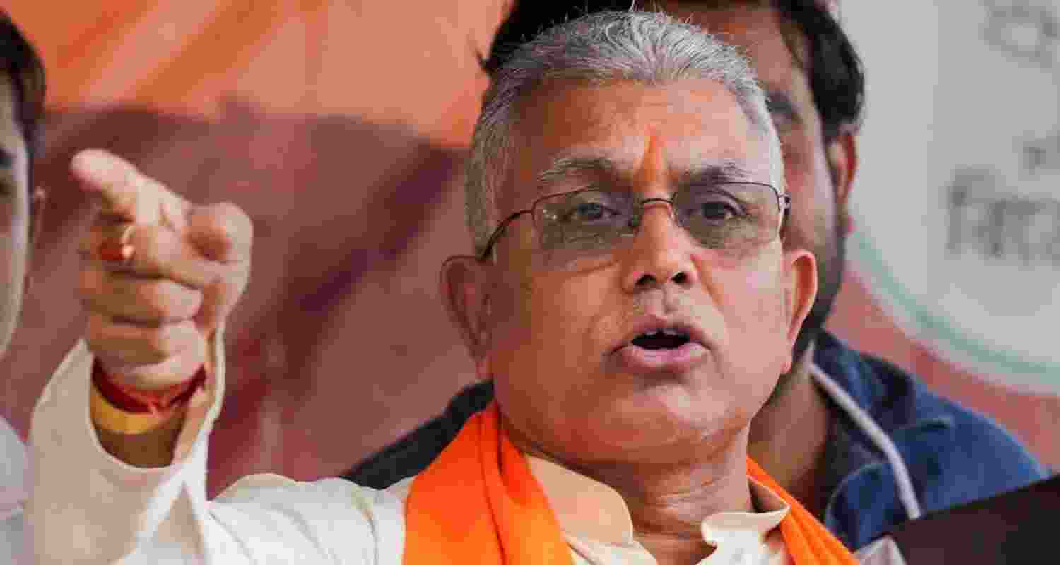 BJP leader Dilip Ghosh claims caressing indigenous cows can reduce high blood pressure, sparking fresh political debate in Bengal. BJP leader Dilip Ghosh claims caressing indigenous cows can reduce high blood pressure, sparking fresh political debate in Bengal.