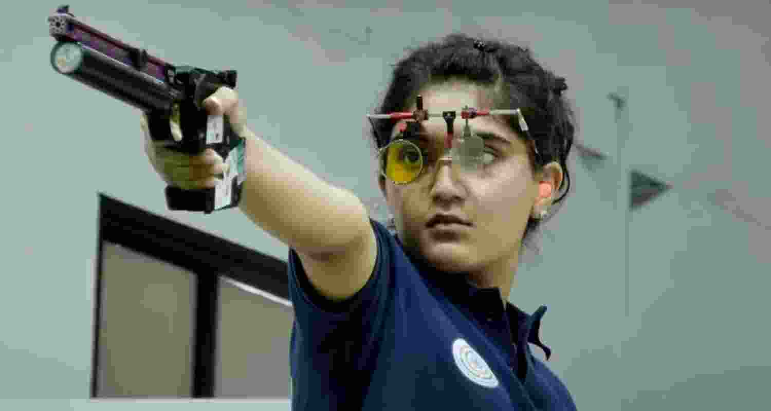 Olympian Esha Singh clinched the women’s individual 10m air pistol gold on the opening day of the tournament. Olympian Esha Singh clinched the women’s individual 10m air pistol gold on the opening day of the tournament.
