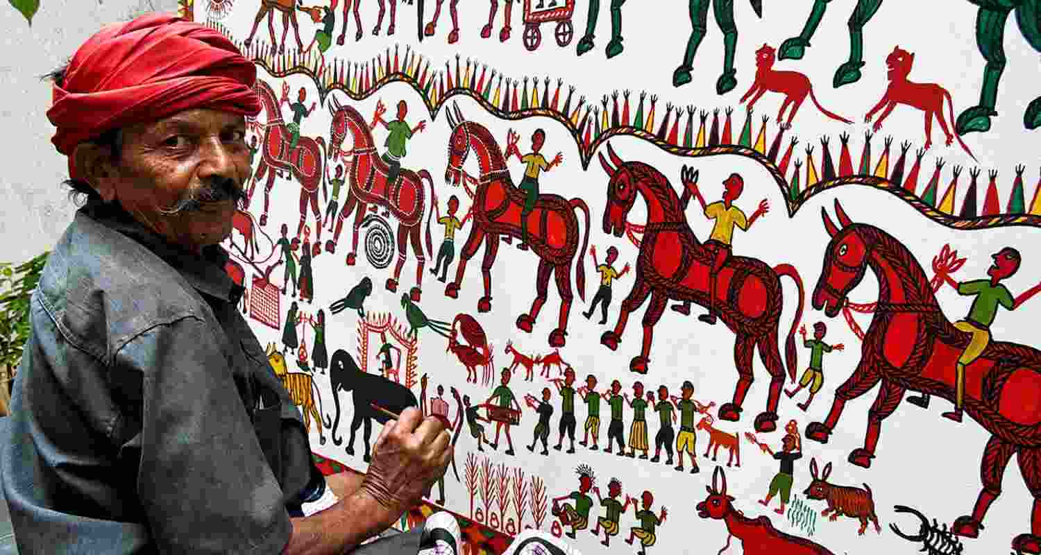 Gujarat's Pithora painting has received a GI tag, protecting the tribal art form's authenticity while creating new opportunities for artisans and cultural preservation. Gujarat's Pithora painting has received a GI tag, protecting the tribal art form's authenticity while creating new opportunities for artisans and cultural preservation.
