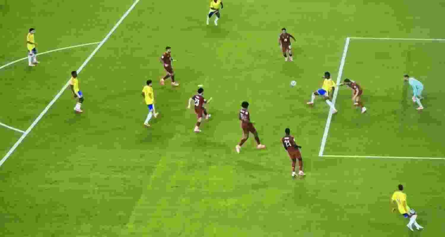 Colombia held Portugal to a 0-0 draw in the FIFA World Cup as both teams advanced to the last 32, with Portugal finishing second in Group K. Colombia held Portugal to a 0-0 draw in the FIFA World Cup as both teams advanced to the last 32, with Portugal finishing second in Group K.