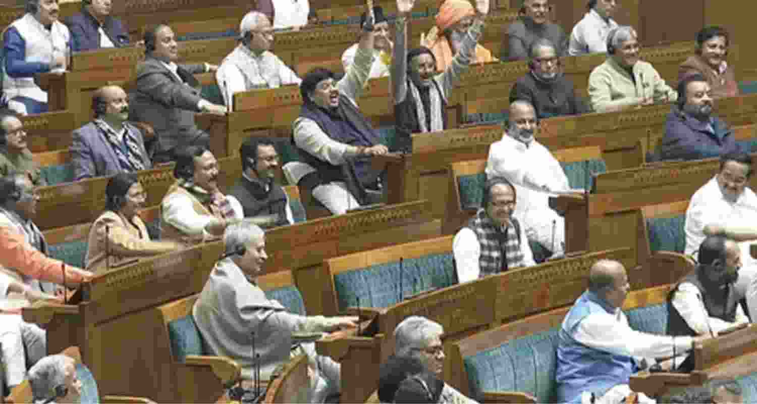 In a tumultuous session marked by loud protests and sloganeering from Opposition benches, the Lok Sabha passed the Viksit Bharat - Guarantee for Rozgar and Ajeevika Mission (Gramin) Bill, 2025 (VB-G RAM-G Bill) via voice vote on Thursday. In a tumultuous session marked by loud protests and sloganeering from Opposition benches, the Lok Sabha passed the Viksit Bharat - Guarantee for Rozgar and Ajeevika Mission (Gramin) Bill, 2025 (VB-G RAM-G Bill) via voice vote on Thursday.
