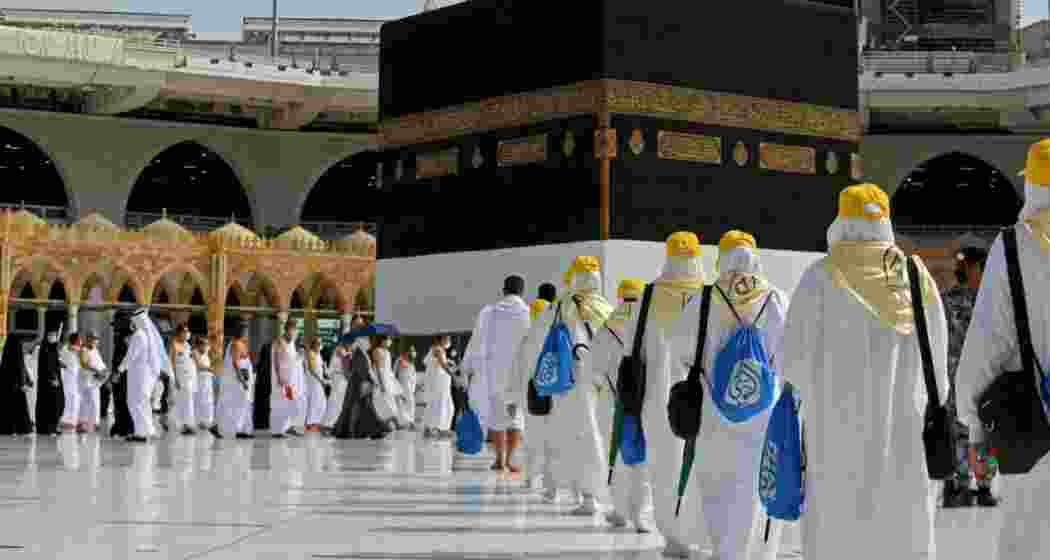 Pilgrims at the Kaaba, Islam's holiest shrine, at the Grand mosque in the holy city of Meccca. Pilgrims at the Kaaba, Islam's holiest shrine, at the Grand mosque in the holy city of Meccca.