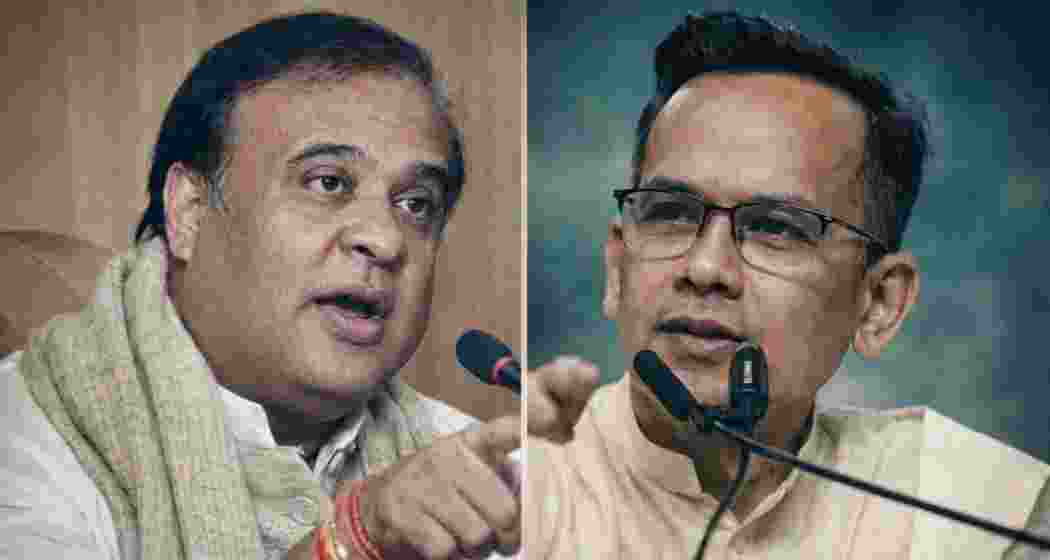Assam Chief Minister Himanta Biswa Sarma and Congress leader Gaurav Gogoi (R). Assam Chief Minister Himanta Biswa Sarma and Congress leader Gaurav Gogoi (R).