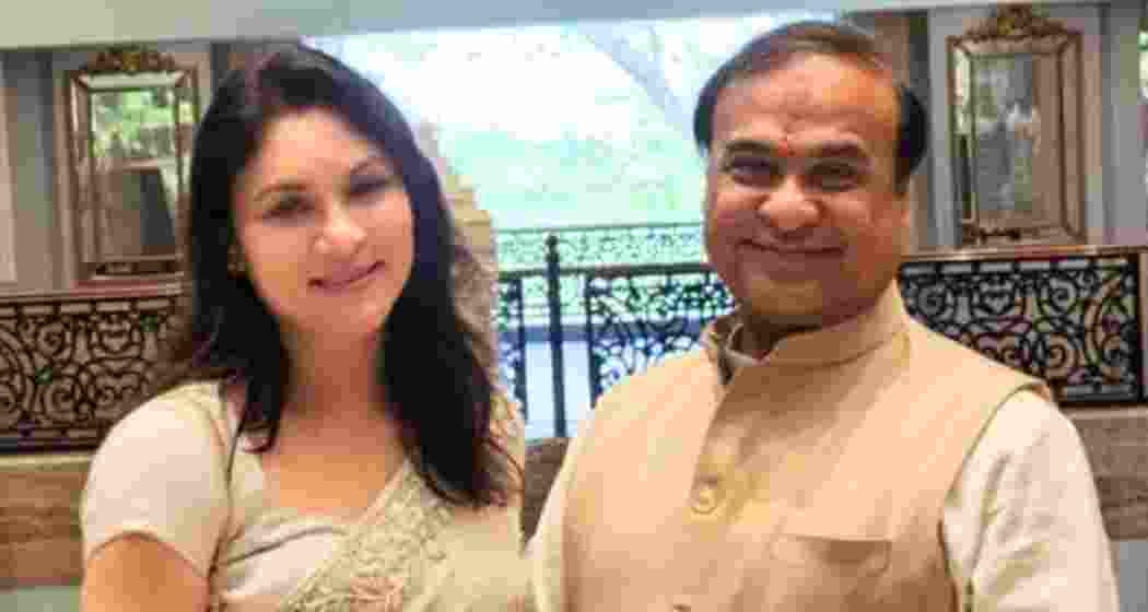 A file photo of Assam Chief Minister Himanta Biswa Sarma and his wife, entrepreneur Riniki Bhuyan Sarma. A file photo of Assam Chief Minister Himanta Biswa Sarma and his wife, entrepreneur Riniki Bhuyan Sarma.