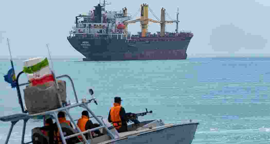 Cargo ships pass through the Strait of Hormuz, a key global shipping route, as India monitors movement of its vessels and ensures safe passage amid regional tensions. (Image: Getty images)
Cargo ships pass through the Strait of Hormuz, a key global shipping route, as India monitors movement of its vessels and ensures safe passage amid regional tensions. (Image: Getty images)