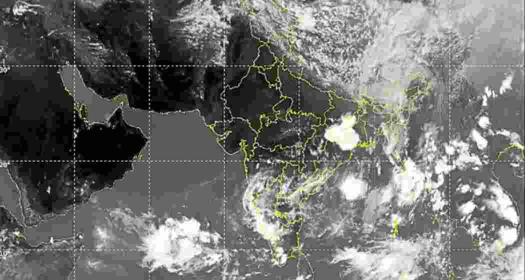 Dark monsoon clouds gather over the Arabian Sea as the southwest monsoon advances further towards the Indian mainland. (Image: IMD) Dark monsoon clouds gather over the Arabian Sea as the southwest monsoon advances further towards the Indian mainland. (Image: IMD)