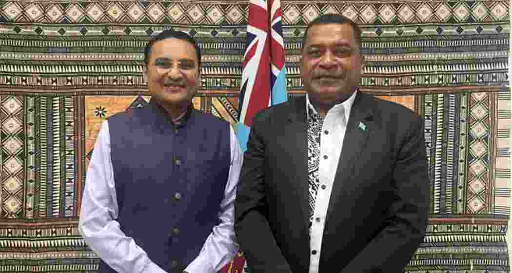 India's High Commissioner to Fiji, Suneet Mehta, meets Fiji's Minister for Housing and Local Government, Maciu Nalumisa, in Suva on Thursday to discuss cooperation in affordable housing and sustainable urban development. India's High Commissioner to Fiji, Suneet Mehta, meets Fiji's Minister for Housing and Local Government, Maciu Nalumisa, in Suva on Thursday to discuss cooperation in affordable housing and sustainable urban development.