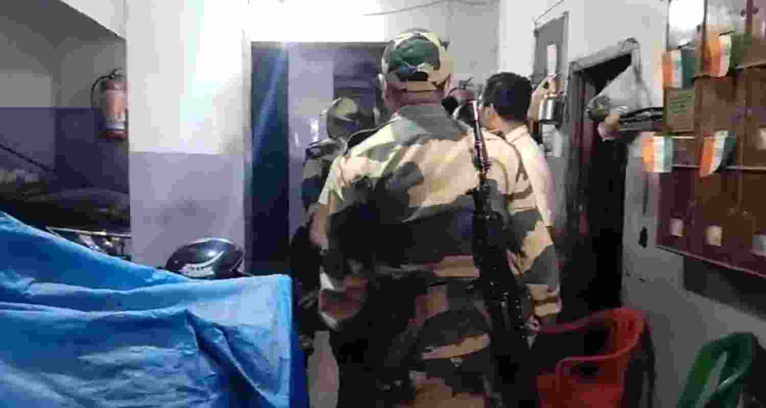 Income Tax officials conduct raid at TMC leader's house. Income Tax officials conduct raid at TMC leader's house.