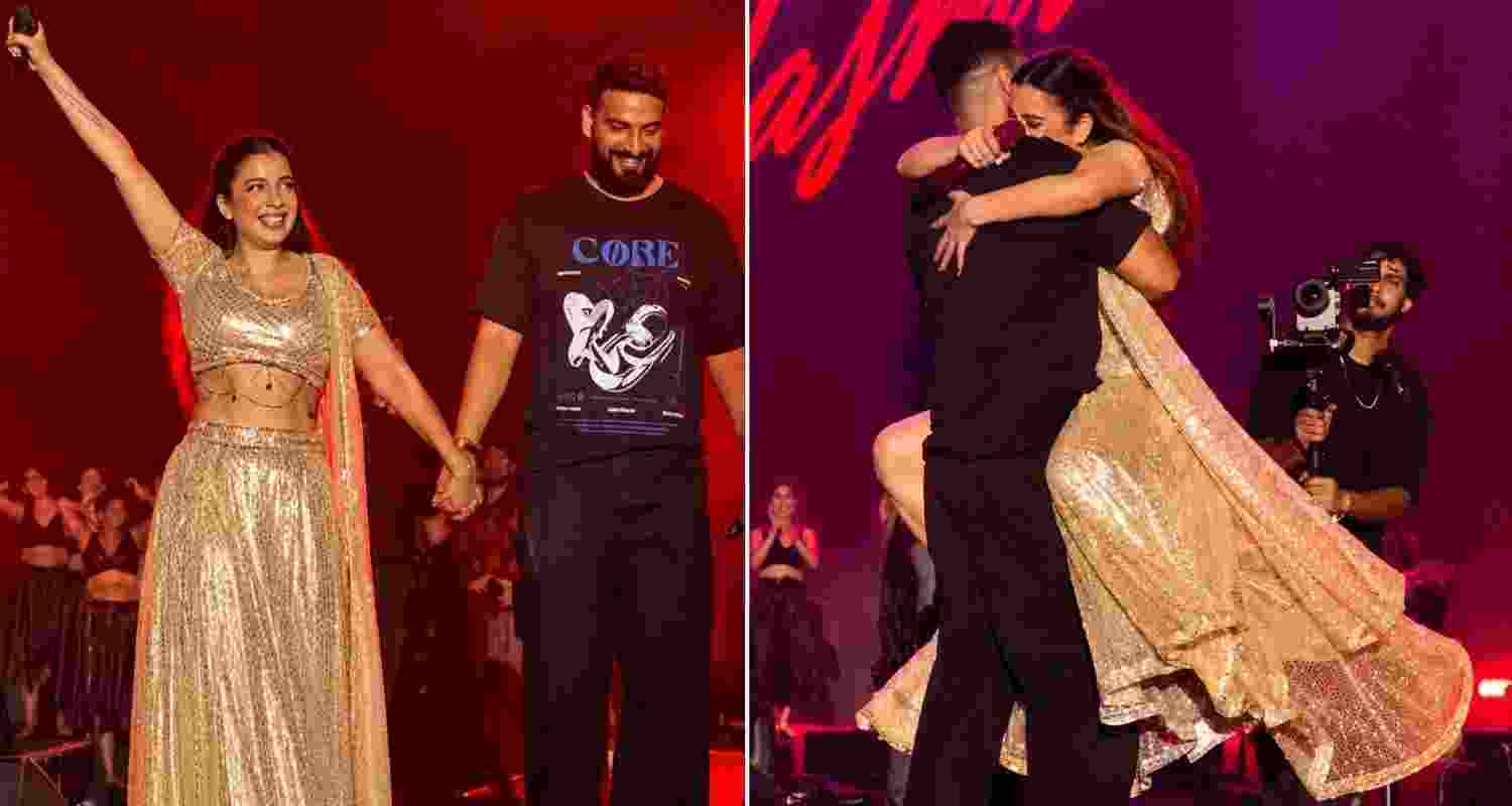 Jasmine Sandlas announces engagement during Delhi concert Jasmine Sandlas announces engagement during Delhi concert
