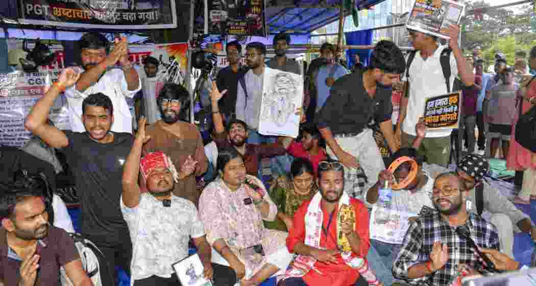 Protestiting students in Jharkhand's Ranchi. Protestiting students in Jharkhand's Ranchi.