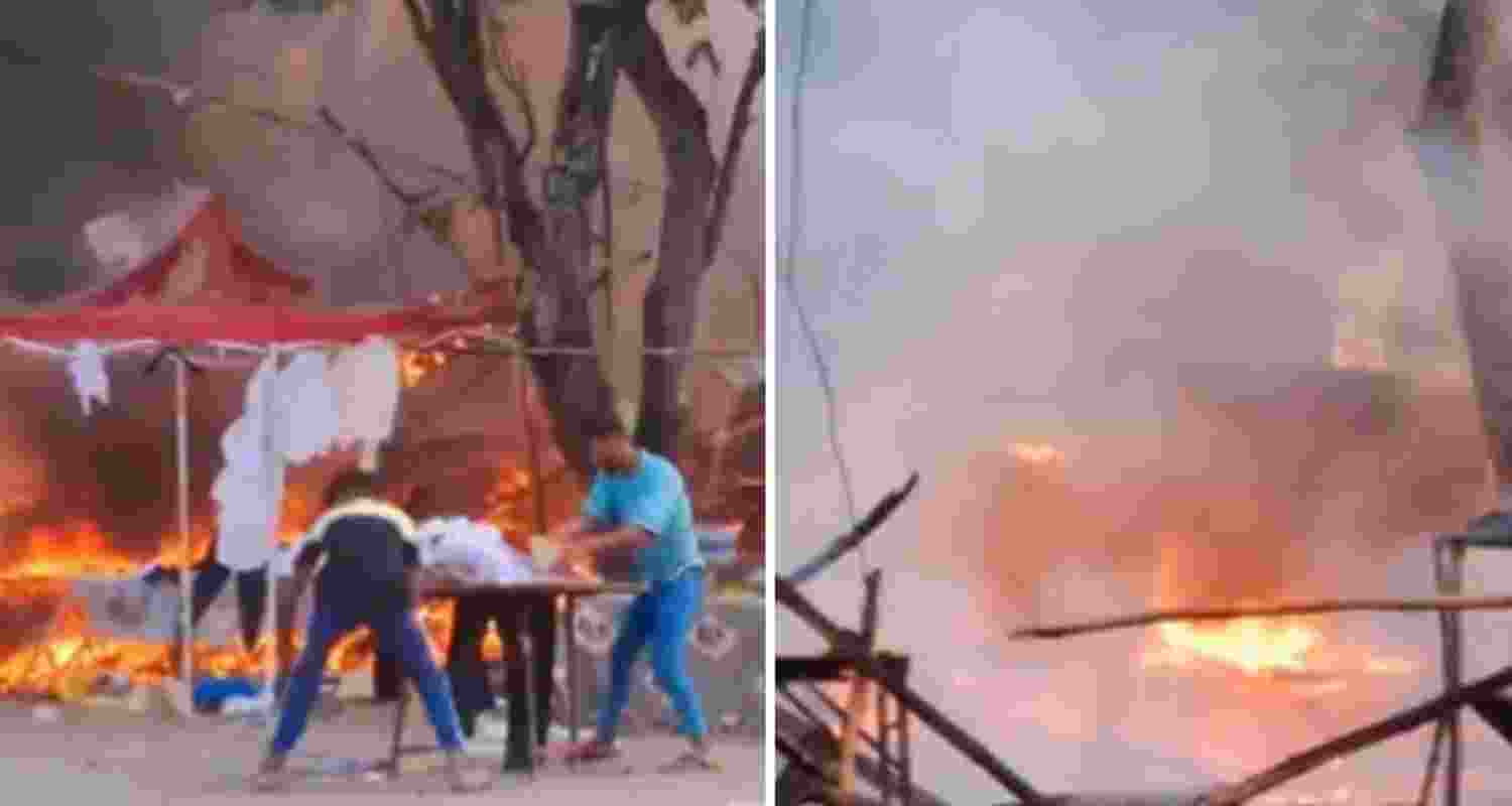 Fire in Jharkhand firecracker shop kills five people Fire in Jharkhand firecracker shop kills five people