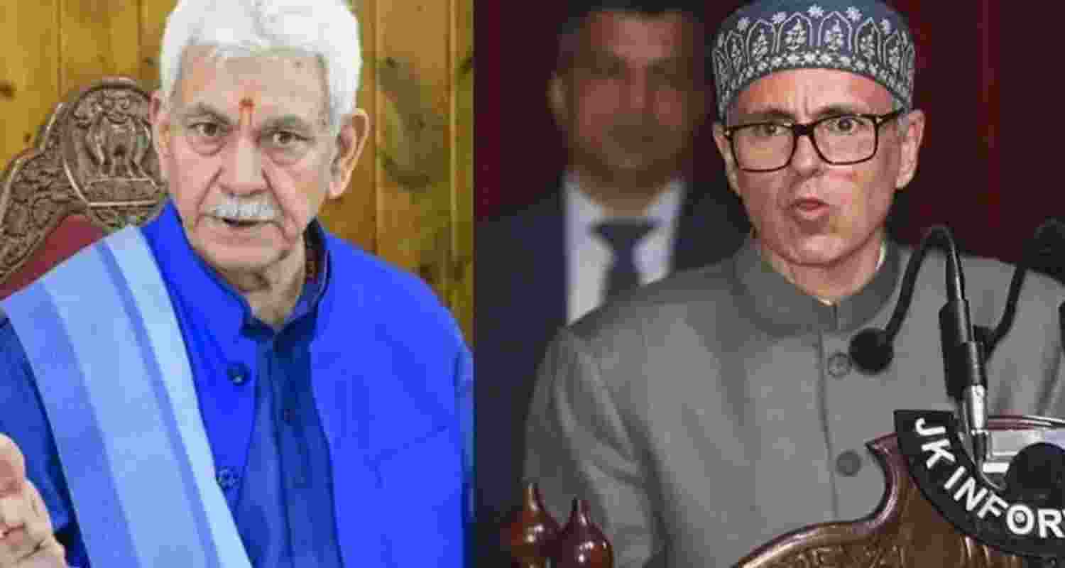 J&K LG Manoj Sinha and Chief Minister Omar Abdullah. J&K LG Manoj Sinha and Chief Minister Omar Abdullah.