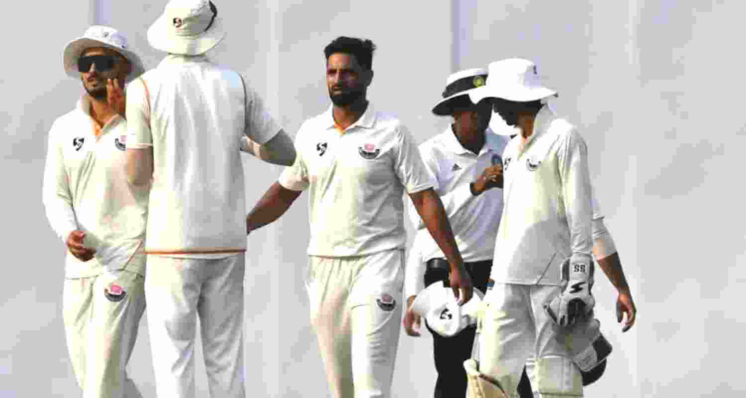 Jammu and Kashmir enter Ranji Trophy 2026 final after beating West Bengal; LG Manoj Sinha, Omar Abdullah and Irfan Pathan hail team. Jammu and Kashmir enter Ranji Trophy 2026 final after beating West Bengal; LG Manoj Sinha, Omar Abdullah and Irfan Pathan hail team.