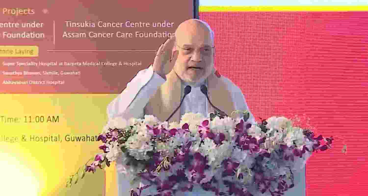 Amit Shah inaugurates and lays foundation for health projects worth ₹2,092 crore in Assam, including Pragjyotishpur Medical College and new super-speciality hospitals. Amit Shah inaugurates and lays foundation for health projects worth ₹2,092 crore in Assam, including Pragjyotishpur Medical College and new super-speciality hospitals.