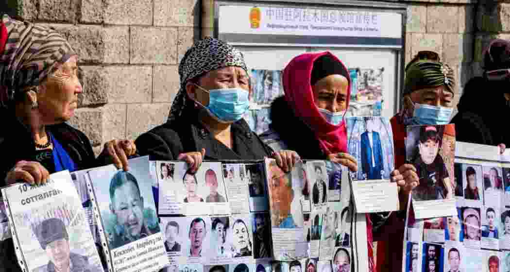 A file photograph of Kazakhtani activists protesting against the Chinese repression in Xinjiang. A file photograph of Kazakhtani activists protesting against the Chinese repression in Xinjiang.