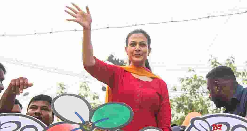 Actress-turned-politician Koel Mallick waves at supporters. (File photo) Actress-turned-politician Koel Mallick waves at supporters. (File photo)