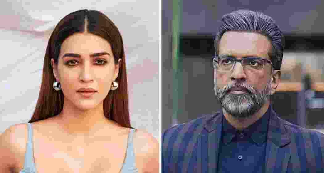 Indian actors Kriti Sanon and Javed Jaffrey. Indian actors Kriti Sanon and Javed Jaffrey.