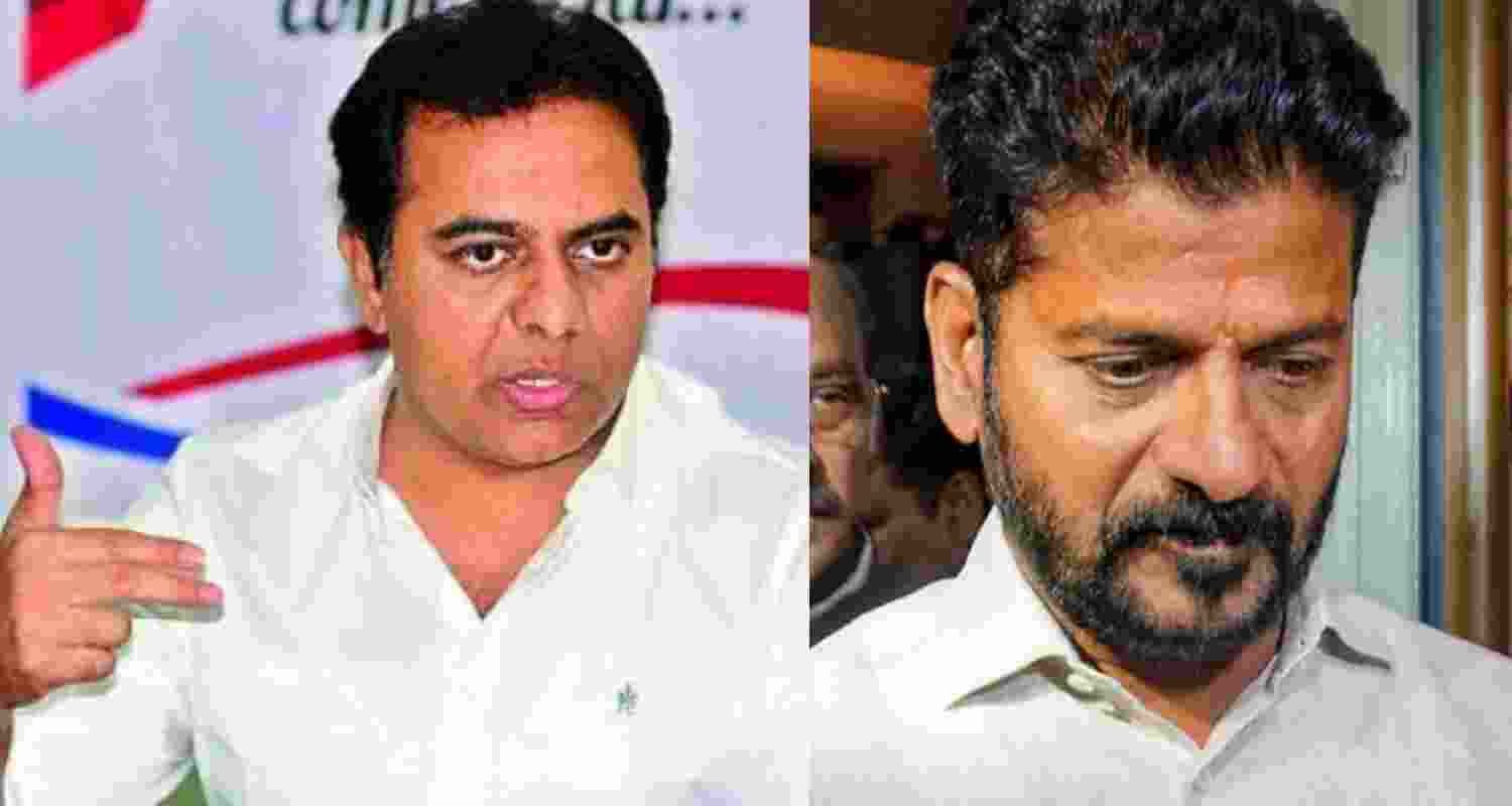KTR served a legal notice to Telangana CM Revanth Reddy, seeking a public apology within 48 hours over allegations linking him to Globe Arena. KTR served a legal notice to Telangana CM Revanth Reddy, seeking a public apology within 48 hours over allegations linking him to Globe Arena.