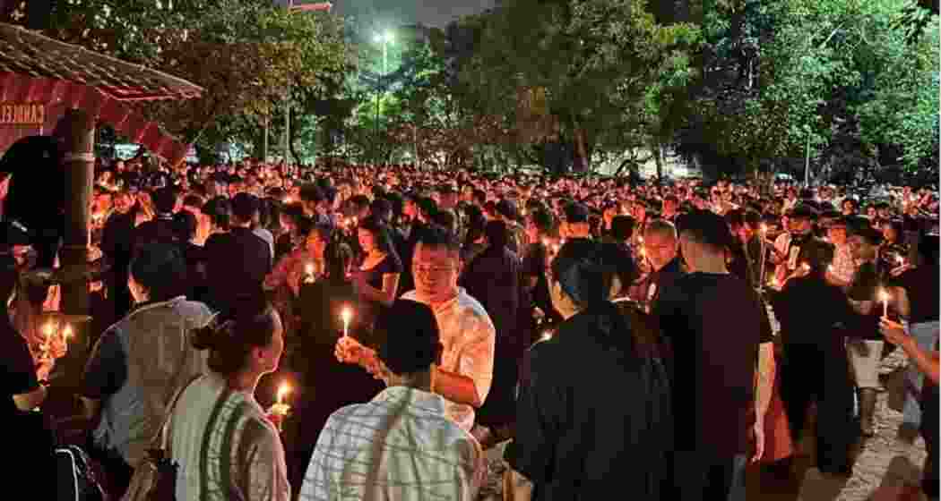 Members of the Kuki Students’ Organisation Delhi & NCR participate in a candlelight vigil in Delhi on May 13 to protest the killing of church leaders in Manipur and express solidarity with the bereaved families. (Photo: KSO) Members of the Kuki Students’ Organisation Delhi & NCR participate in a candlelight vigil in Delhi on May 13 to protest the killing of church leaders in Manipur and express solidarity with the bereaved families. (Photo: KSO)