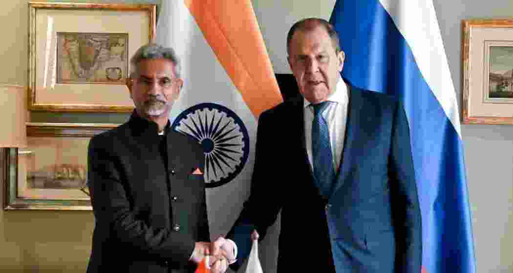 Russian Foreign Minister Sergey Lavrov with External Affairs Minister S Jaishankar. Russian Foreign Minister Sergey Lavrov with External Affairs Minister S Jaishankar.