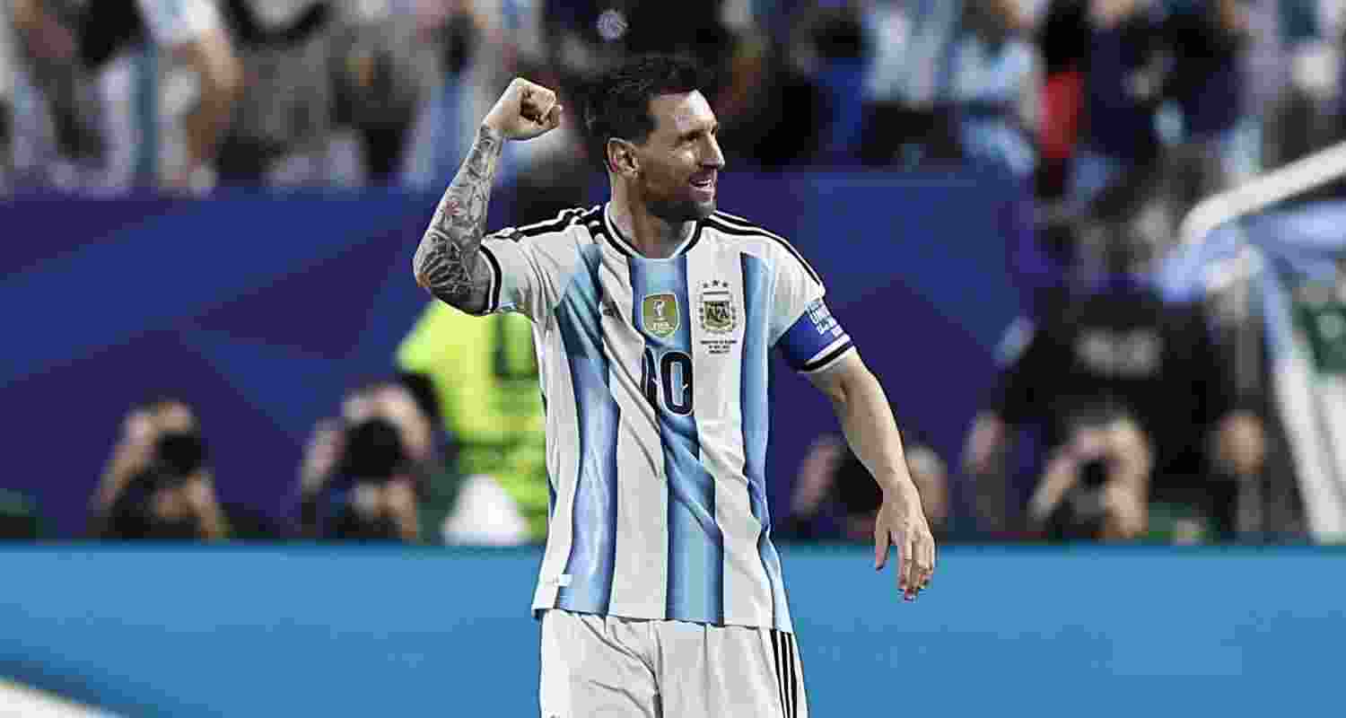 Lionel Messi scored a hat trick and matched Miroslav Klose's World Cup scoring record as Argentina beat Algeria 3-0 in their opener. Lionel Messi scored a hat trick and matched Miroslav Klose's World Cup scoring record as Argentina beat Algeria 3-0 in their opener.