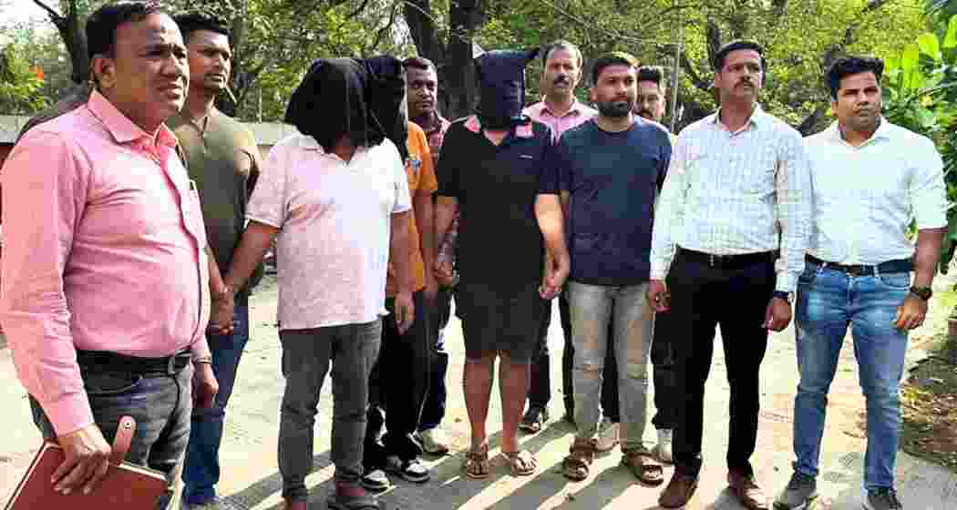 Police with the accused in the Maharashtra TET 2026 paper leak case after their production before a court in Bhiwandi as the SIT investigation continues. Police with the accused in the Maharashtra TET 2026 paper leak case after their production before a court in Bhiwandi as the SIT investigation continues.