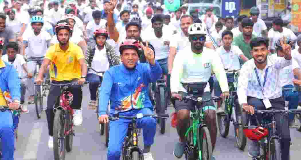 The 65th edition of ‘Sundays on Cycle’, organised under the Fit India Movement. The 65th edition of ‘Sundays on Cycle’, organised under the Fit India Movement.
