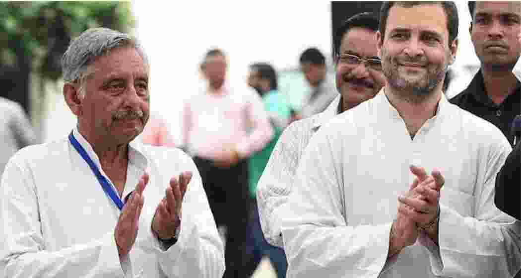 Senior Congress leader Mani Shankar Aiyar with party leader Rahul Gandhi. (PTI) Senior Congress leader Mani Shankar Aiyar with party leader Rahul Gandhi. (PTI)