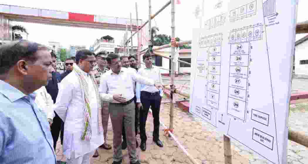 Chief Minister Manik Saha reviews preparations for the Destination Tripura Business Conclave 2026 at Hapania's International Fair Ground ahead of the two-day investment summit beginning on July 9. Chief Minister Manik Saha reviews preparations for the Destination Tripura Business Conclave 2026 at Hapania's International Fair Ground ahead of the two-day investment summit beginning on July 9.