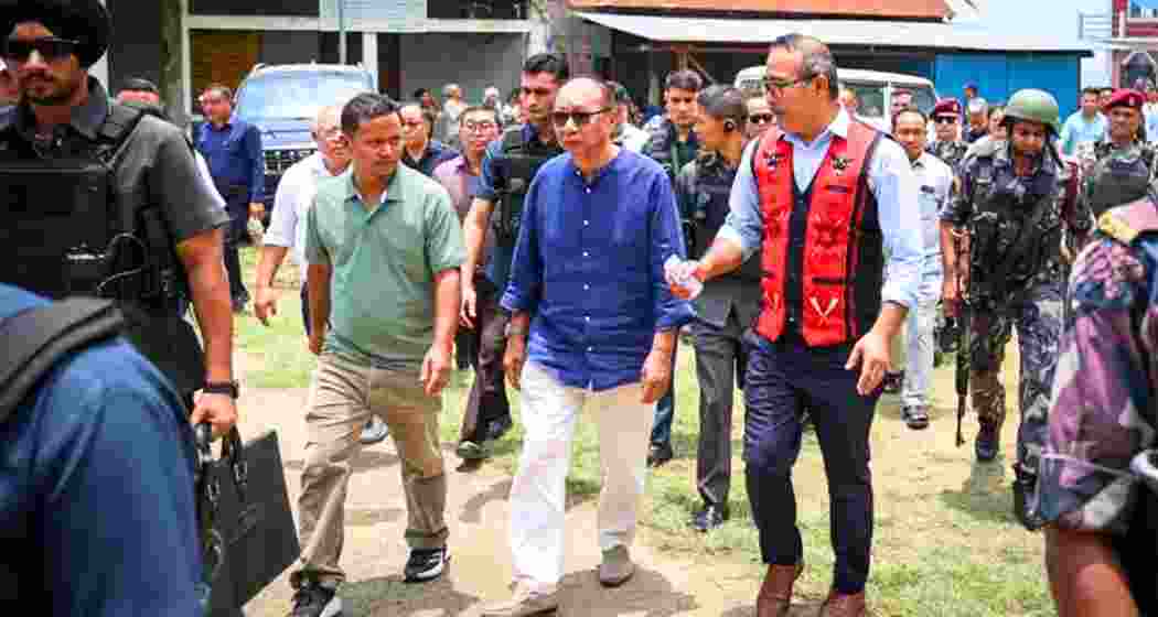 Manipur Chief Minister Yumnam Khemchand Singh visits Makhan Naga village in Kangpokpi district, where he interacted with displaced families. Manipur Chief Minister Yumnam Khemchand Singh visits Makhan Naga village in Kangpokpi district, where he interacted with displaced families.