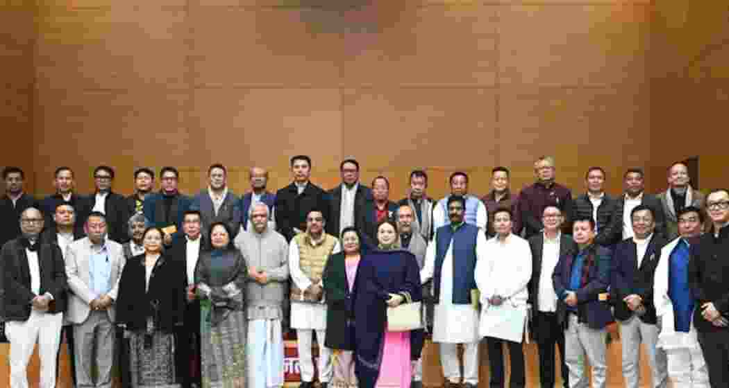 BJP MLAs from Manipur with the party leadership in Delhi last year. BJP MLAs from Manipur with the party leadership in Delhi last year.
