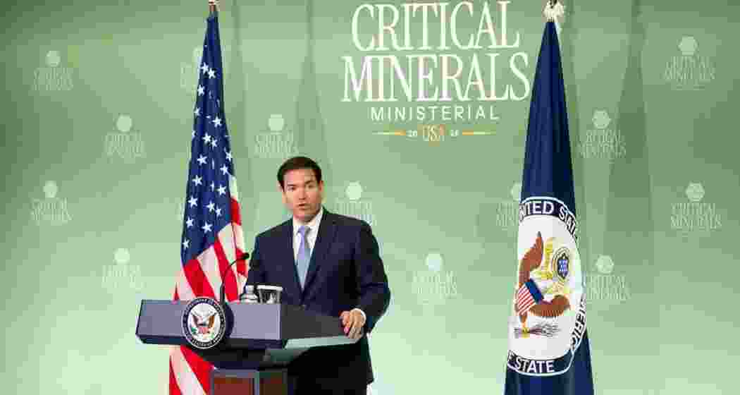 Secretary of State Marco Rubio speaks at a news conference during the Critical Minerals Ministerial meeting at the State Department on Wednesday in Washington. Secretary of State Marco Rubio speaks at a news conference during the Critical Minerals Ministerial meeting at the State Department on Wednesday in Washington.