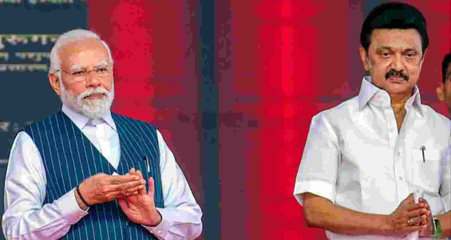 Prime Minister Narendra Modi (left) and Tamil Nadu Chief Minister MK Stalin. Prime Minister Narendra Modi (left) and Tamil Nadu Chief Minister MK Stalin.