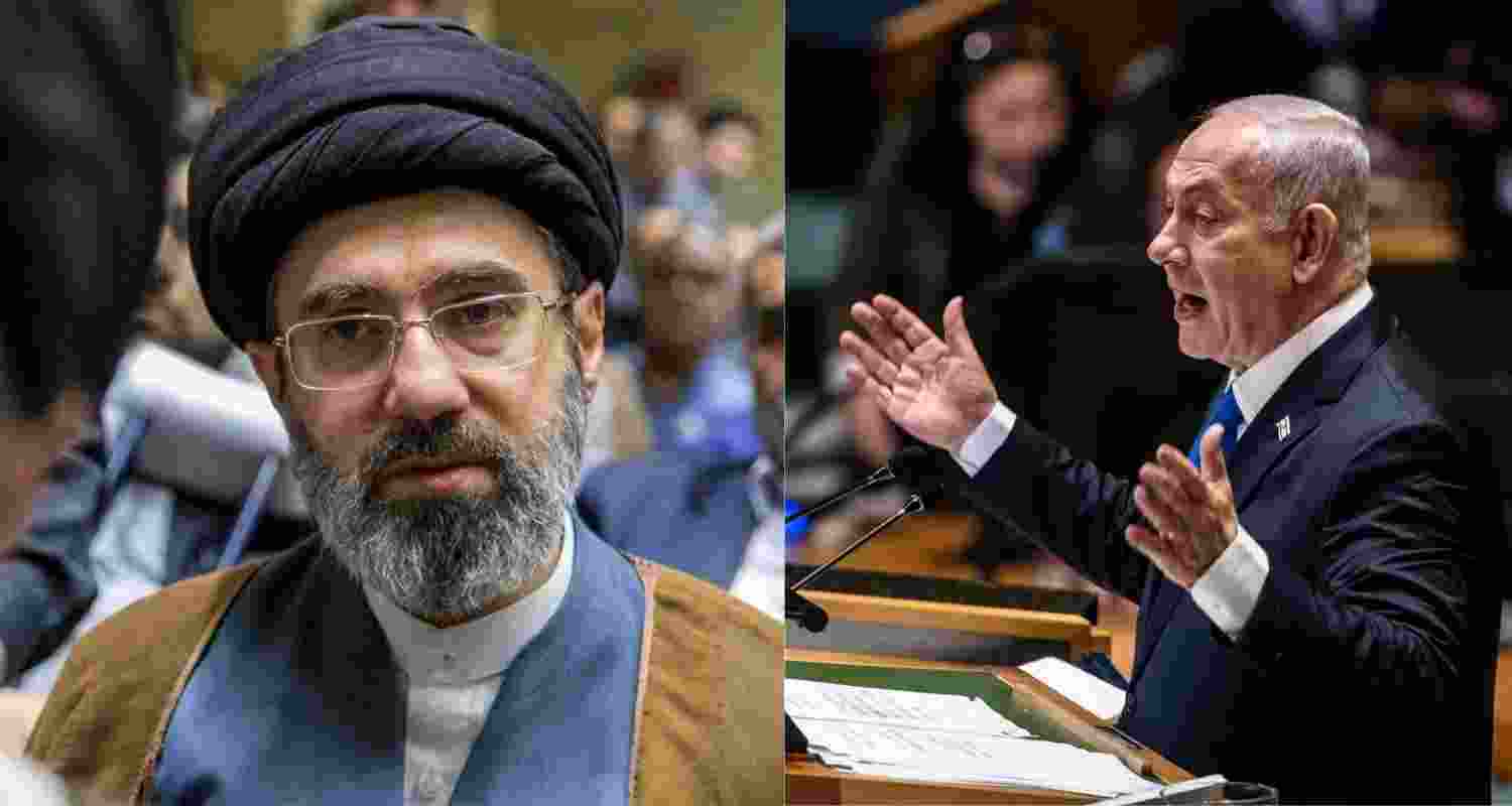 Iran's supreme leader Mojtaba Khamenei (left) and Israeli Prime Minister Benjamin Netanyahu. Iran's supreme leader Mojtaba Khamenei (left) and Israeli Prime Minister Benjamin Netanyahu.