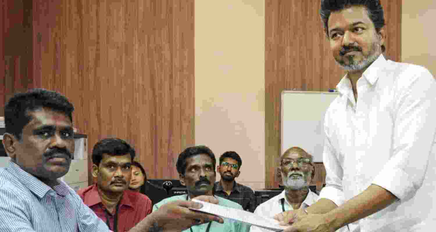 TVK chief Vijay files Tiruchirappalli East nomination after mega roadshow, mounts dual-seat challenge as Tamil Nadu polls heat up. TVK chief Vijay files Tiruchirappalli East nomination after mega roadshow, mounts dual-seat challenge as Tamil Nadu polls heat up.