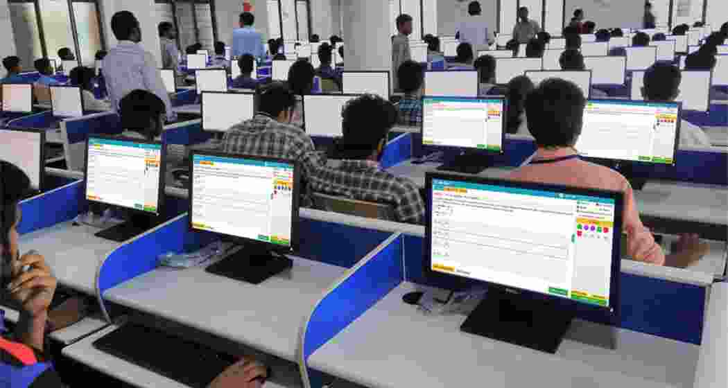 Examination conducted by the NTA in progress at a centre. Examination conducted by the NTA in progress at a centre.