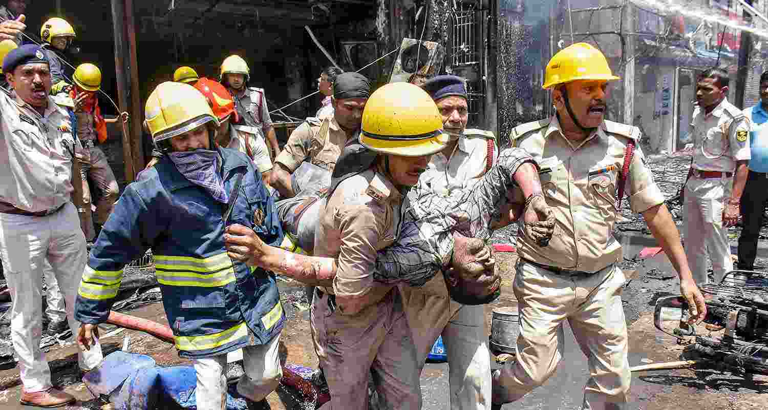 At least three persons died in a fire that broke out in a hotel close to the Patna junction railway station on Thursday, a senior official said. At least three persons died in a fire that broke out in a hotel close to the Patna junction railway station on Thursday, a senior official said.