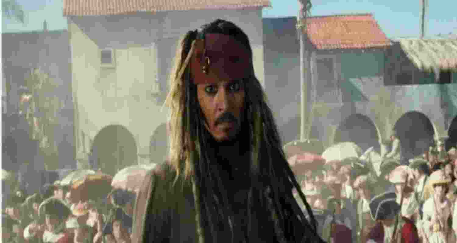 Actor Johnny Depp in a photograph from the film 'Pirates of the Caribbean'. Actor Johnny Depp in a photograph from the film 'Pirates of the Caribbean'.