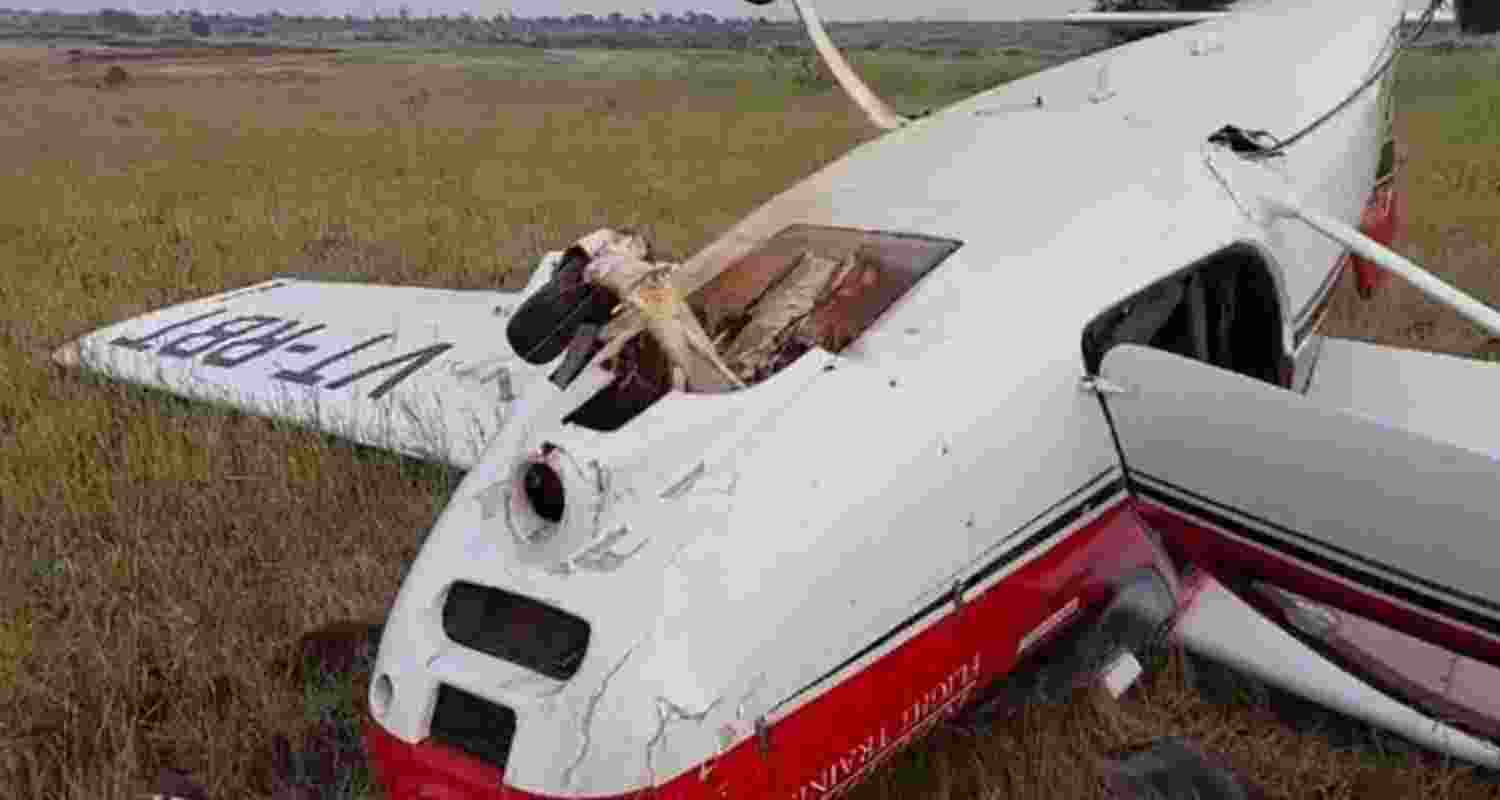Training aircraft crashes in Baramati Training aircraft crashes in Baramati