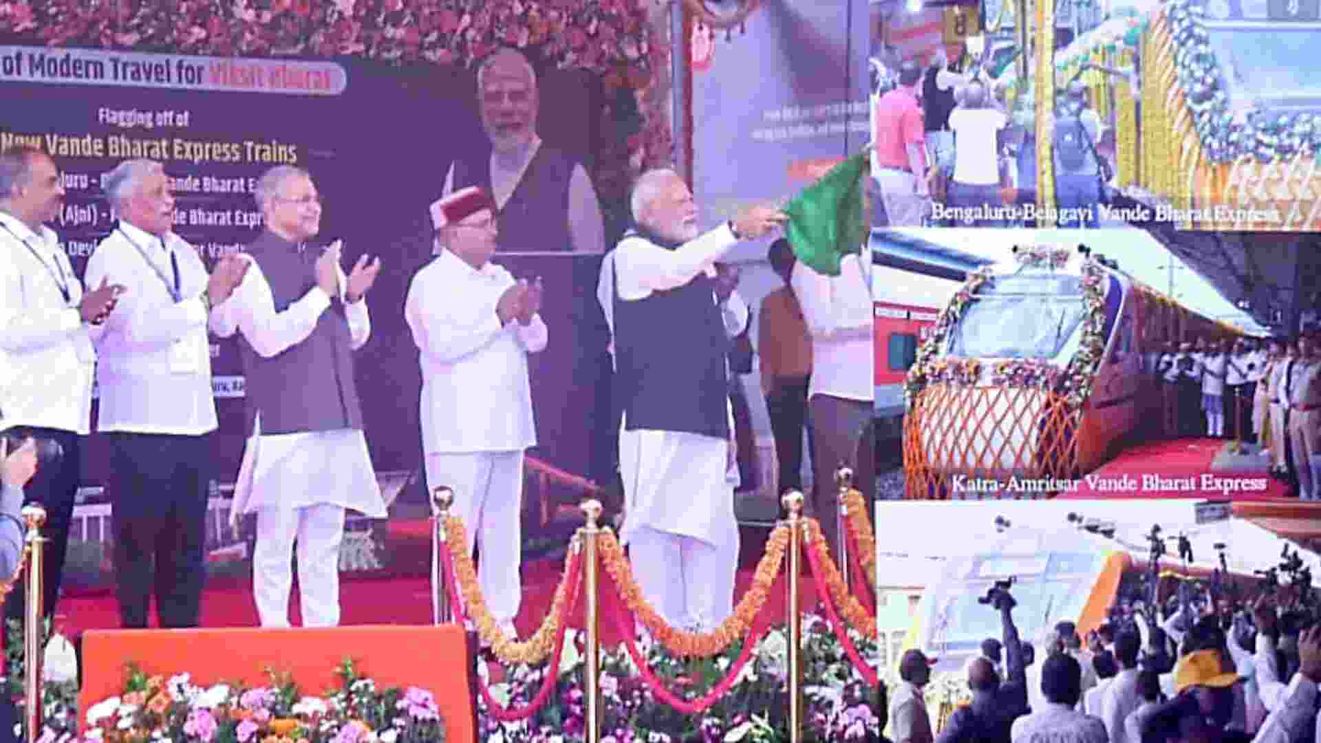 Fifth Vande Bharat for J&K flagged off, LG thanks PM Modi Fifth Vande Bharat for J&K flagged off, LG thanks PM Modi
