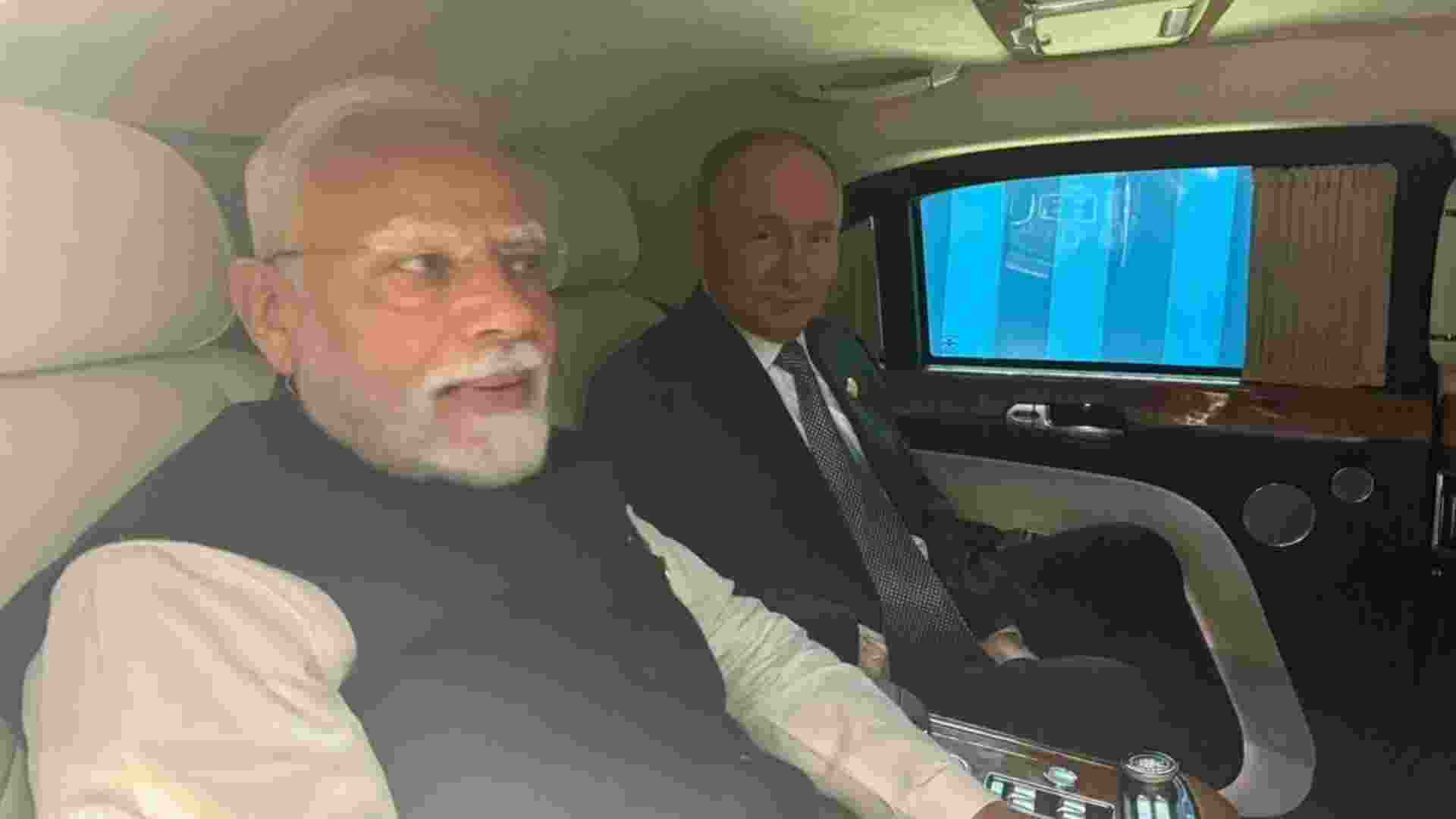 PM Modi, President Putin share ride in same car after agreements' PM Modi, President Putin share ride in same car after agreements'
