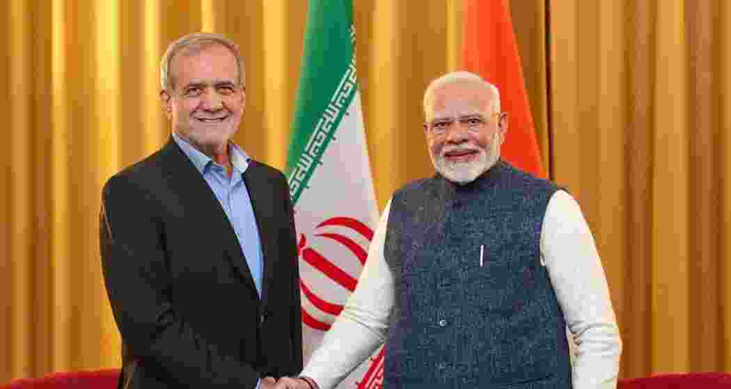Prime Minister Narendra Modi with Iranian President Masoud Pezeshkian. Prime Minister Narendra Modi with Iranian President Masoud Pezeshkian.