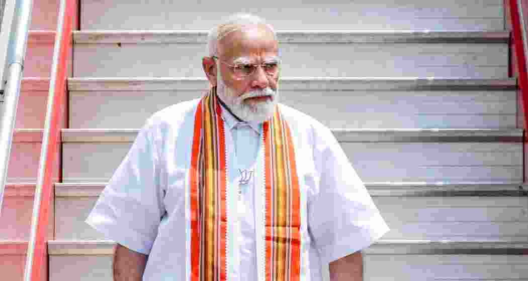 Prime Minister Narendra Modi wears 'Mundu', a traditional garment from Kerala, upon his arrival, in Kerala. (PMO via PTI Photo) Prime Minister Narendra Modi wears 'Mundu', a traditional garment from Kerala, upon his arrival, in Kerala. (PMO via PTI Photo)